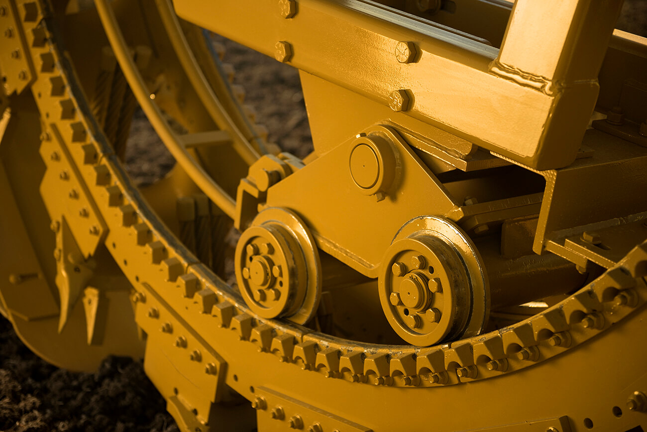 Wheel Trenchers, trenching equipment, high-quality equipment, CAT power units, Track Solutions undercarriage